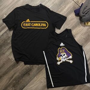 Adidas Black East Carolina Short Sleeve Tee and tank top!!